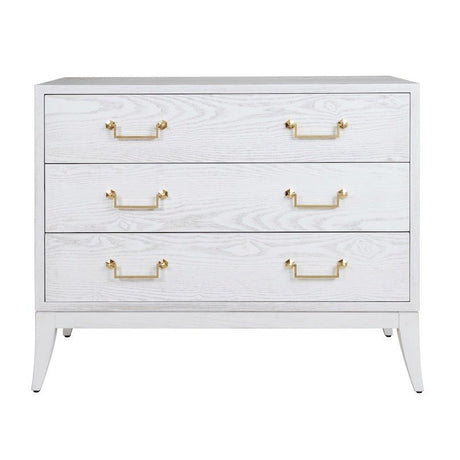 Worlds Away Dresser - Avis White Wash Chest of Drawers at Fig Linens and Home