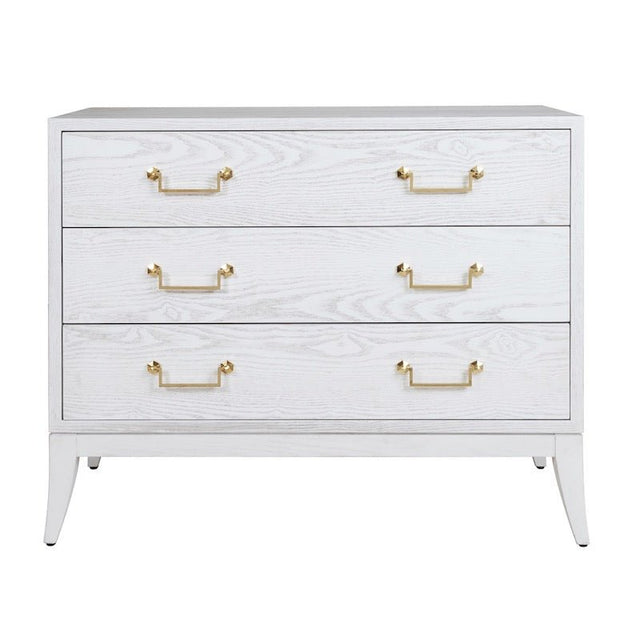 Worlds Away Dresser - Avis White Wash Chest of Drawers at Fig Linens and Home