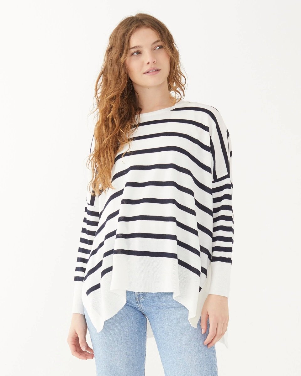 Amour Navy Striped Sweater by Mer Sea - Fig Linens and Home 6