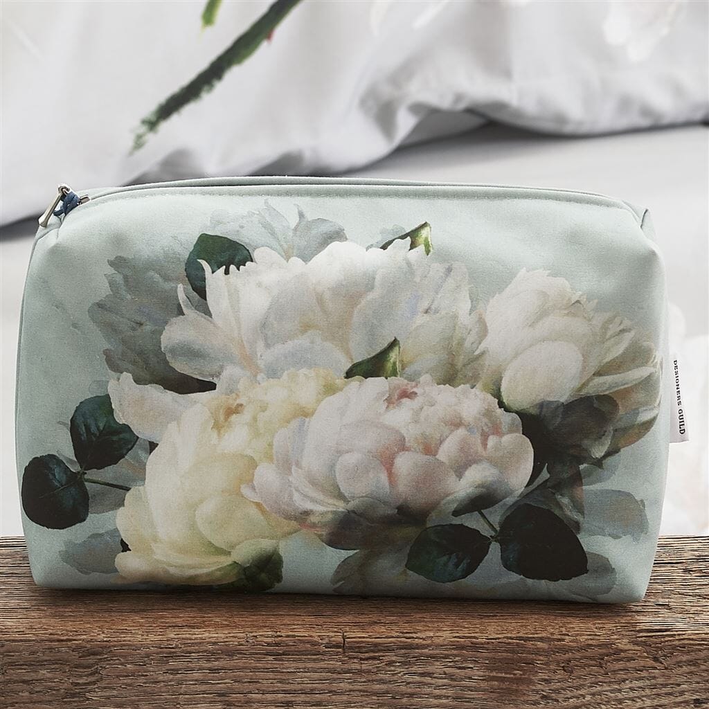 Designers Guild Peonia Grande Zinc Medium Toiletry Bag