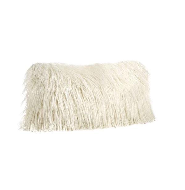 Black Mongolian Tibetan Lamb fur Pillow / Cushion