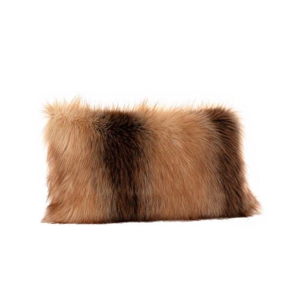 12x22" Red Fox Faux Fur Pillows by Fabulous Furs | Fig Linens