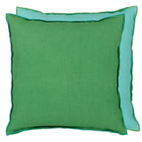 Brera Lino Emerald & Capri Decorative Pillow - Designers Guild Throw Pillow