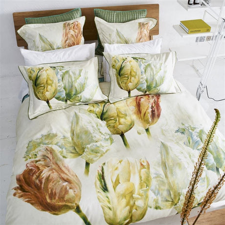 Designers Guild Bedding - Spring Tulip Bed Linens at Fig Linens and Home  - Floral Bedding