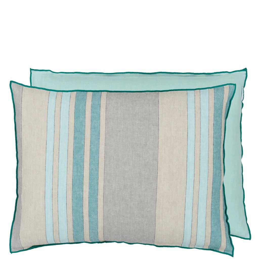 Designer Blue or Green Pillow Cover / Aqua Pillow / Blue Throw
