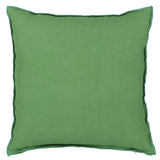 Brera Lino Emerald & Capri Decorative Pillow - Designers Guild - Side 1 Throw Pillow