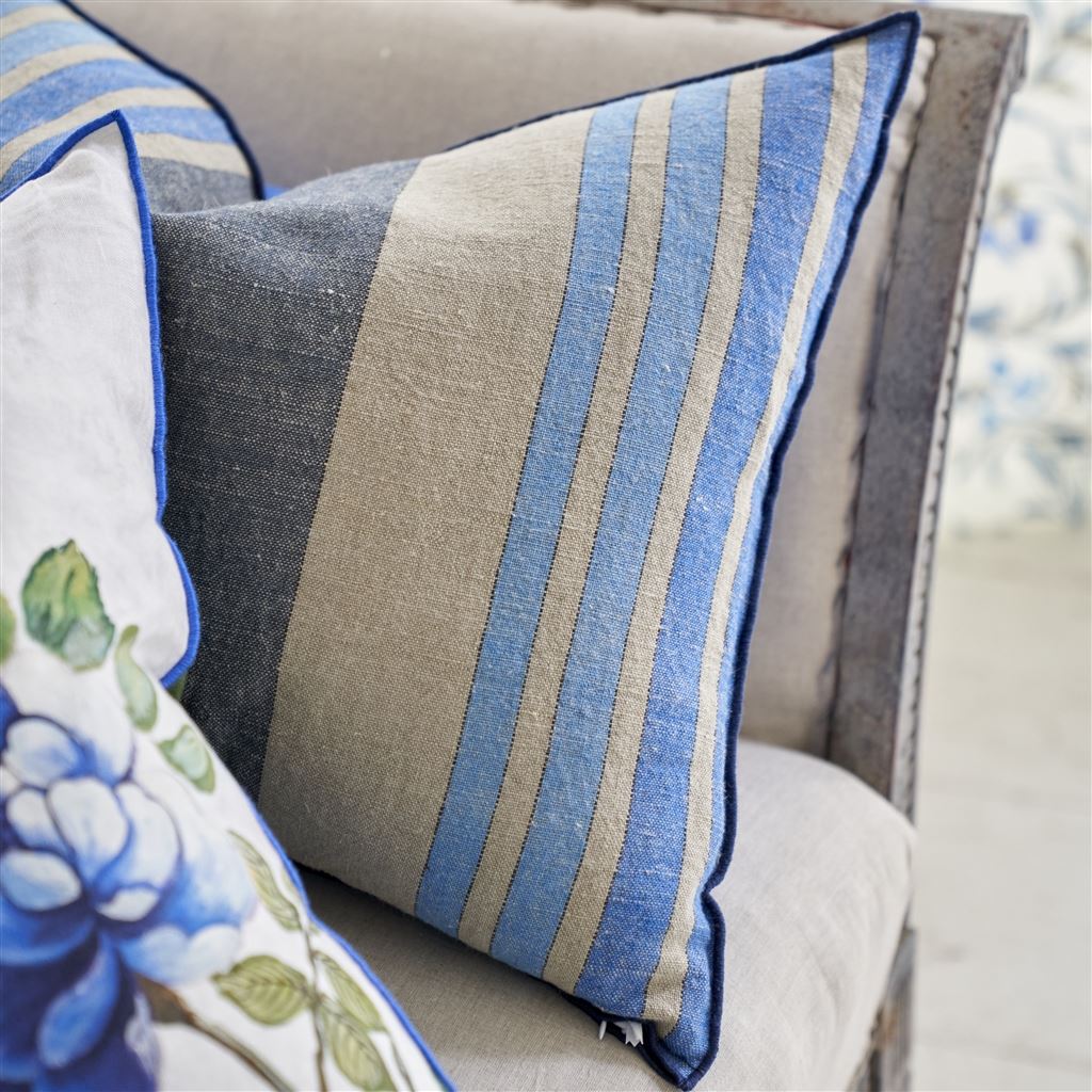 Cobalt top throw pillows