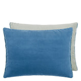 designers guild throw pillow - cassia denim zinc velvet - Fig Linens and Home -59