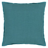 designers guild throw pillow - brera lino indian ocean teal linen - Fig Linens and Home -74