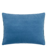 designers guild throw pillow - cassia denim zinc velvet - Fig Linens and Home -60