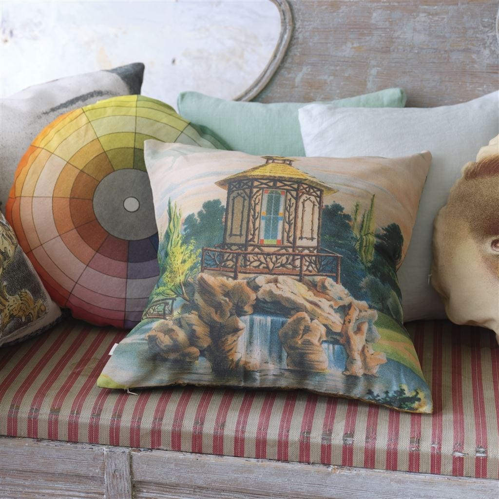 Colour Wheel Multicolour Decorative Pillow - John Derian - 5