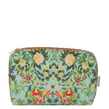 Ikebana Damask Aqua Medium Makeup Bag