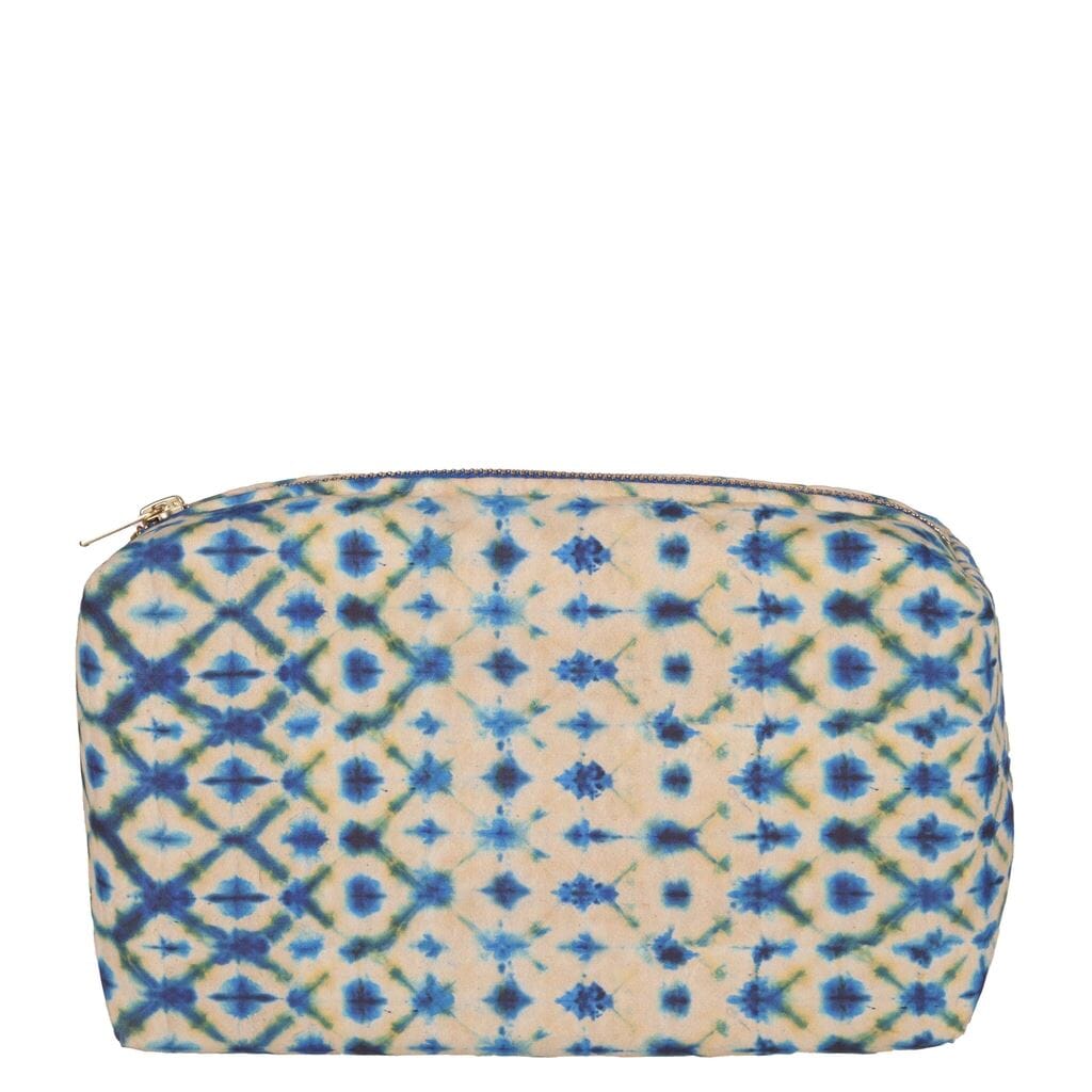 Shibori Blue Medium Makeup Bag