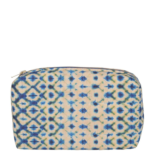 Shibori Blue Medium Makeup Bag