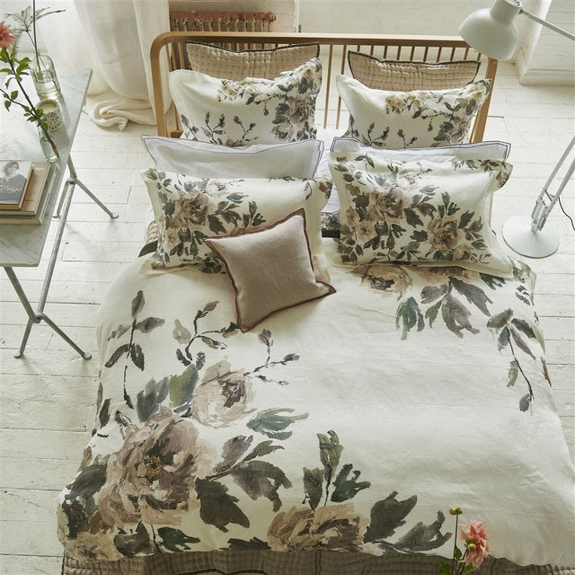 Shanghai Garden Ecru Bedding | Designers Guild Duvet Covers & Shams at Fig Linens and Home 1