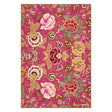 Throw Blanket - Rose de Damas Cerise Throw - Designers Guild at Fig Linens and Home 12