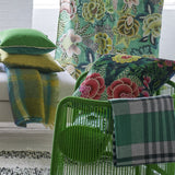 Throw Blanket - Fontaine Cobalt Throw - Designers Guild at Fig Linens and Home 17