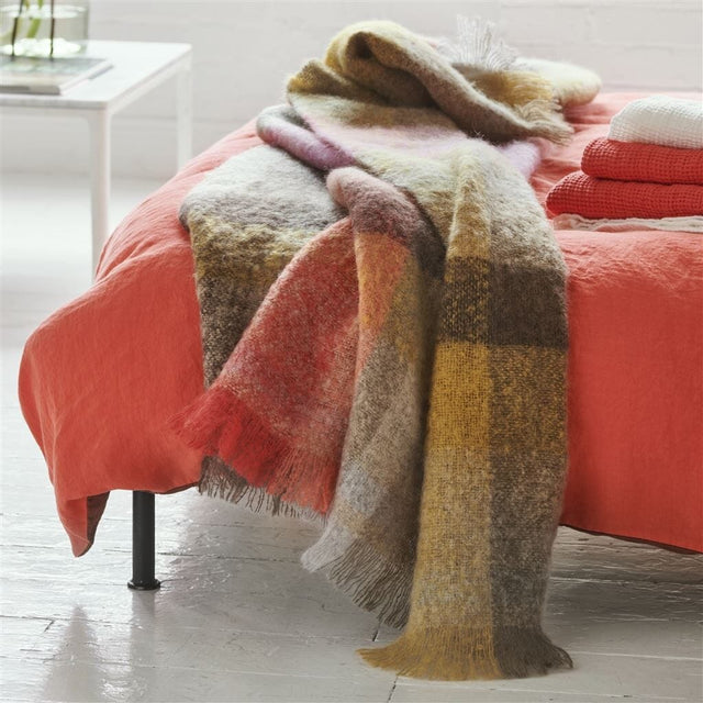 Throw Blanket - Fontaine Sepia Throw - Designers Guild at Fig Linens and Home 14