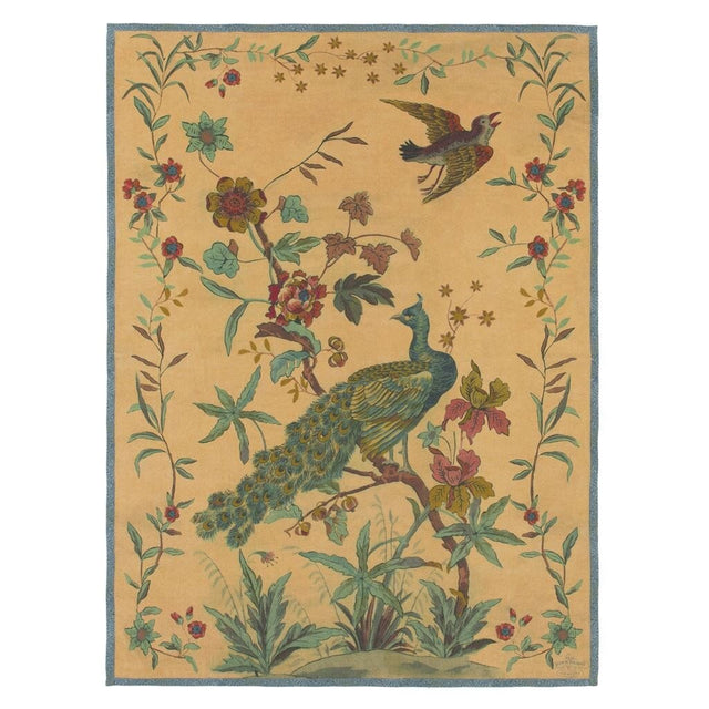 Throw Blanket - Peacock Toile Sepia Throw - John Derian Home Décor 12