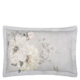 Pillow Sham Front - Designers Guild Fleurs Blanche Platinum 100% Linen Bedding