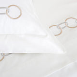 Frette Links Embroidery Detail of Pillow Sham | Fig Linens and Home