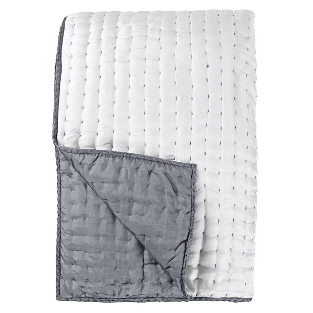 Designers Guild Chenevard Chalk & Graphite Silk Quilts