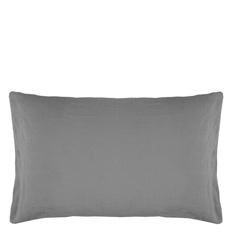 Designers Guild Biella Pale Grey and Dove 100% Linen Pillowcase | Fig Linens