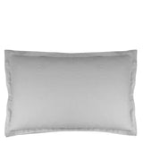 Designers Guild Biella Pale Grey and Dove 100% Linen Sham Reverse | Fig Linens