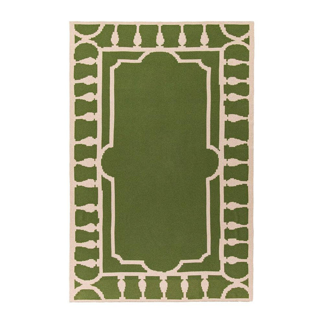 Balustrade Green Cashmere Blankets by Saved NY | Fig Linens