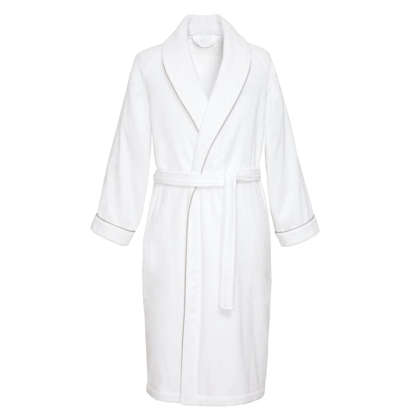 Yves Delorme IDOLE Blanc Pierre White Bathrobe (Unisex) - Full Robe - Fig Linens and Home