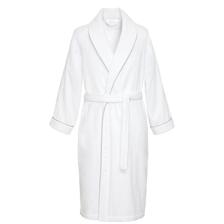 Yves Delorme IDOLE Blanc Pierre White Bathrobe (Unisex) - Full Robe - Fig Linens and Home