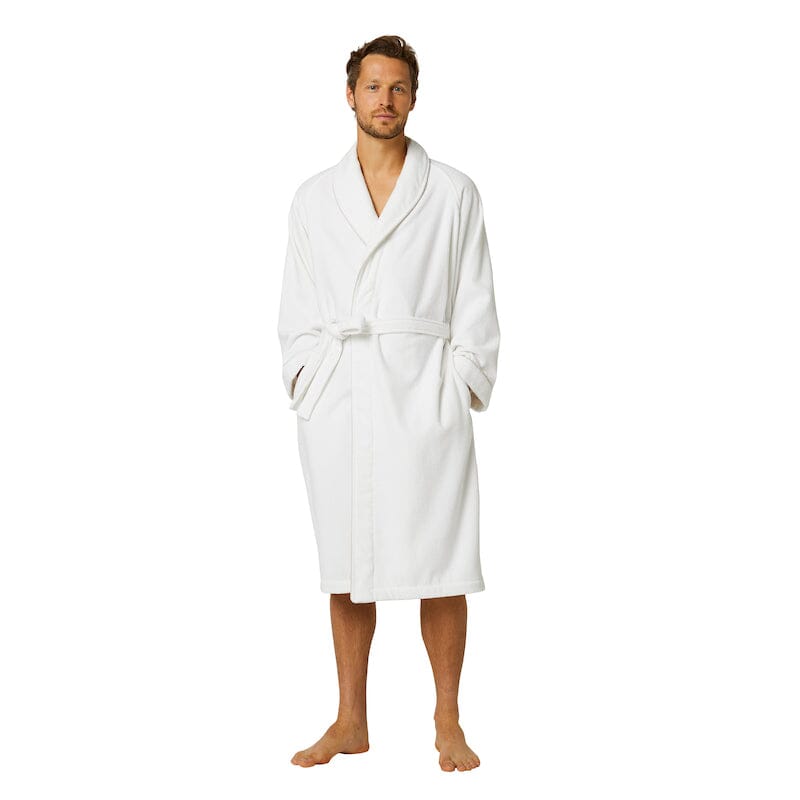 Yves Delorme IDOLE Blanc Pierre White Bathrobe (Unisex) - Man - Fig Linens and Home