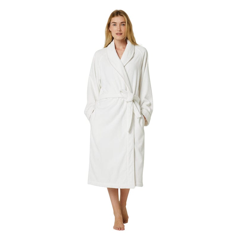 Yves Delorme IDOLE Blanc Pierre White Bathrobe (Unisex) - Woman - Fig Linens and Home