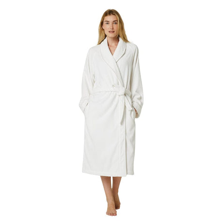 Yves Delorme IDOLE Blanc Pierre White Bathrobe (Unisex) - Woman - Fig Linens and Home