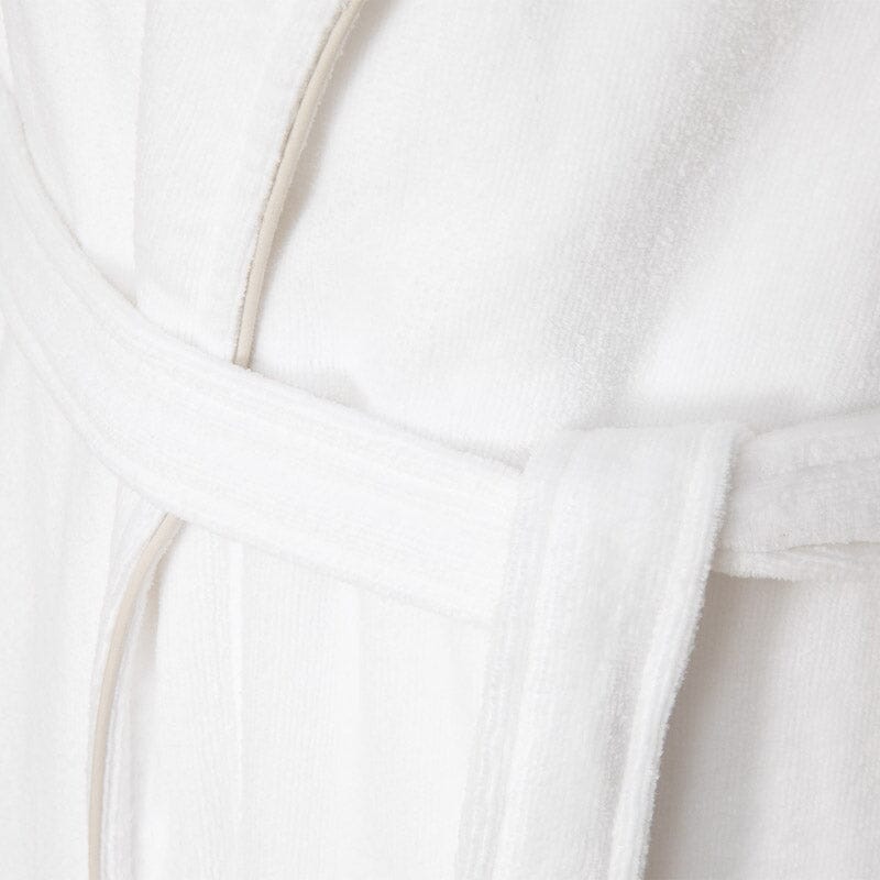 Yves Delorme IDOLE Blanc Pierre White Bathrobe (Unisex) - Full Robe - Fig Linens and Home