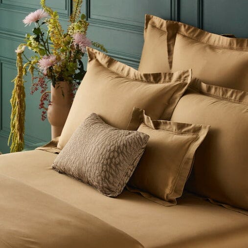 All Bedding Set Shown in Triomphe Bronze Bed Linens | Yves Delorme Bedding at Fig Linens and Home