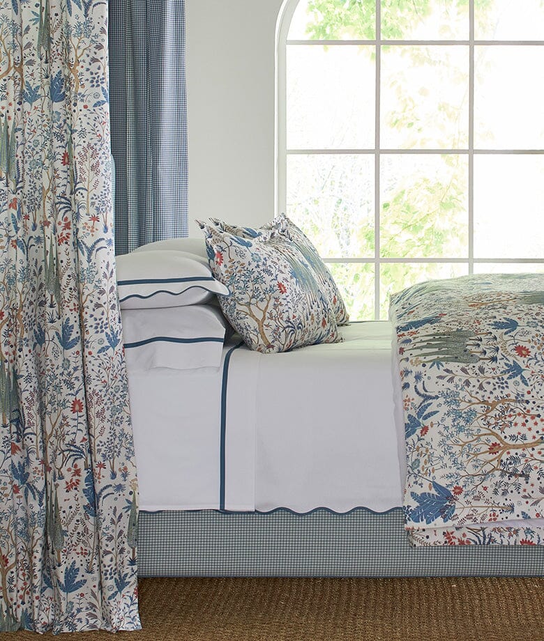 Bridport Blue Bedding - Legacy Linens Custom Bed Collection - Lee Jofa - Fig Linens and Home