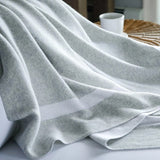 Cashmere Throw - Alashan Homestead Throw - Ash and White