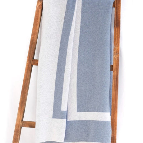 Cashmere Throw - Alashan Homestead Throw - White and Blueridge Blanket at Fig Linens and Home