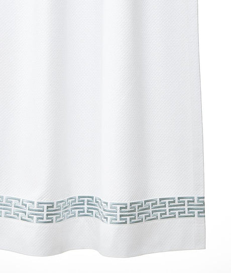 Fig Linens - Duet Embroidered Shower Curtains by Legacy Home - Athens Shower Curtain