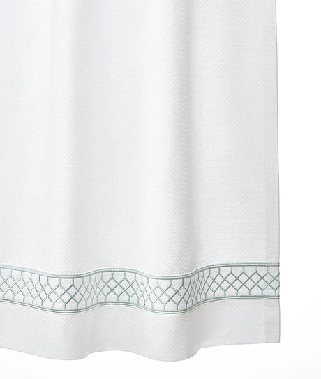 Fig Linens - Duet Embroidered Shower Curtains by Legacy Home - Langston Shower Curtain