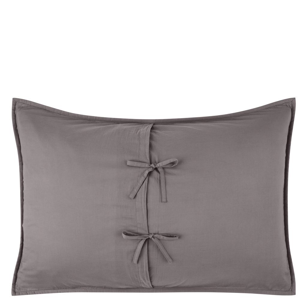 Fig Linens - Savoie Dove Quilted Sham by Designers Guild - Back