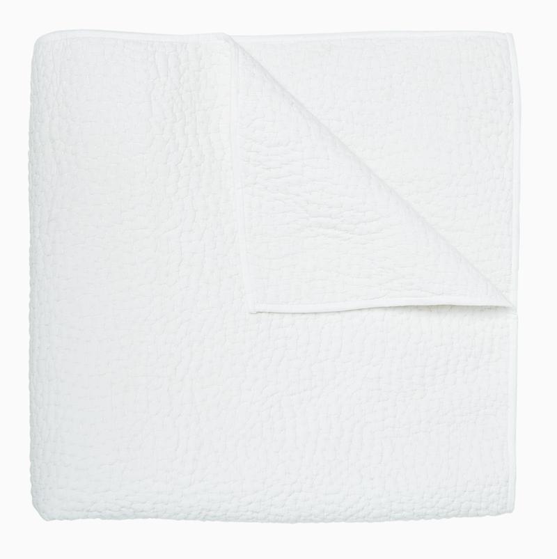 John Robshaw Hand Stitched White Quilt | Fig Linens