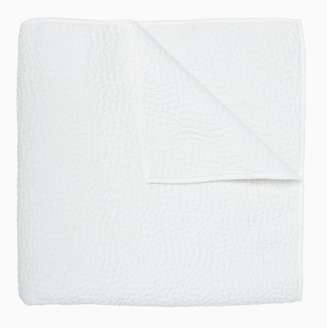 John Robshaw Hand Stitched White Quilt | Fig Linens