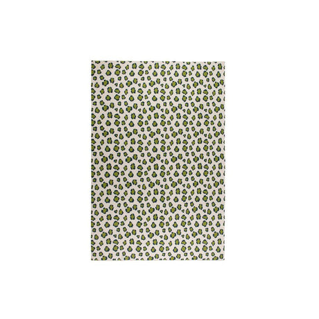 Green Leopard Print Cashmere Blankets by Saved NY | Fig Linens