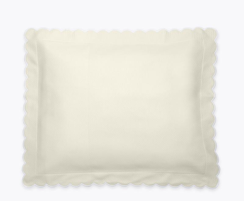 Matouk Diamond Pique Ivory Sham | Fig Linens