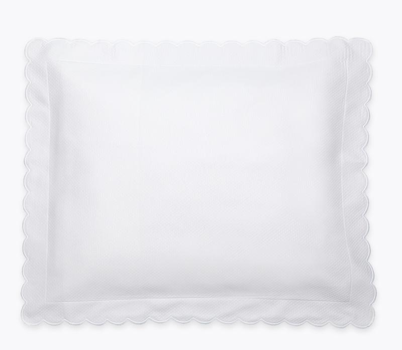 Matouk Diamond Pique White Sham | Fig Linens