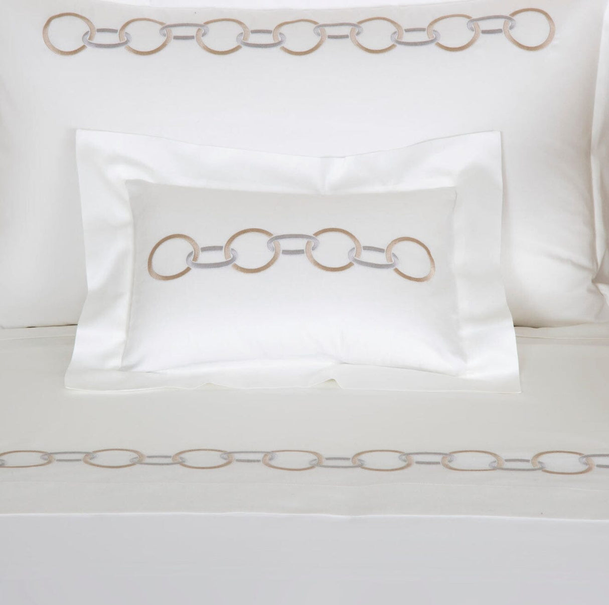 Frette Links Embroidery Boudoir Sham | Fig Linens and Home