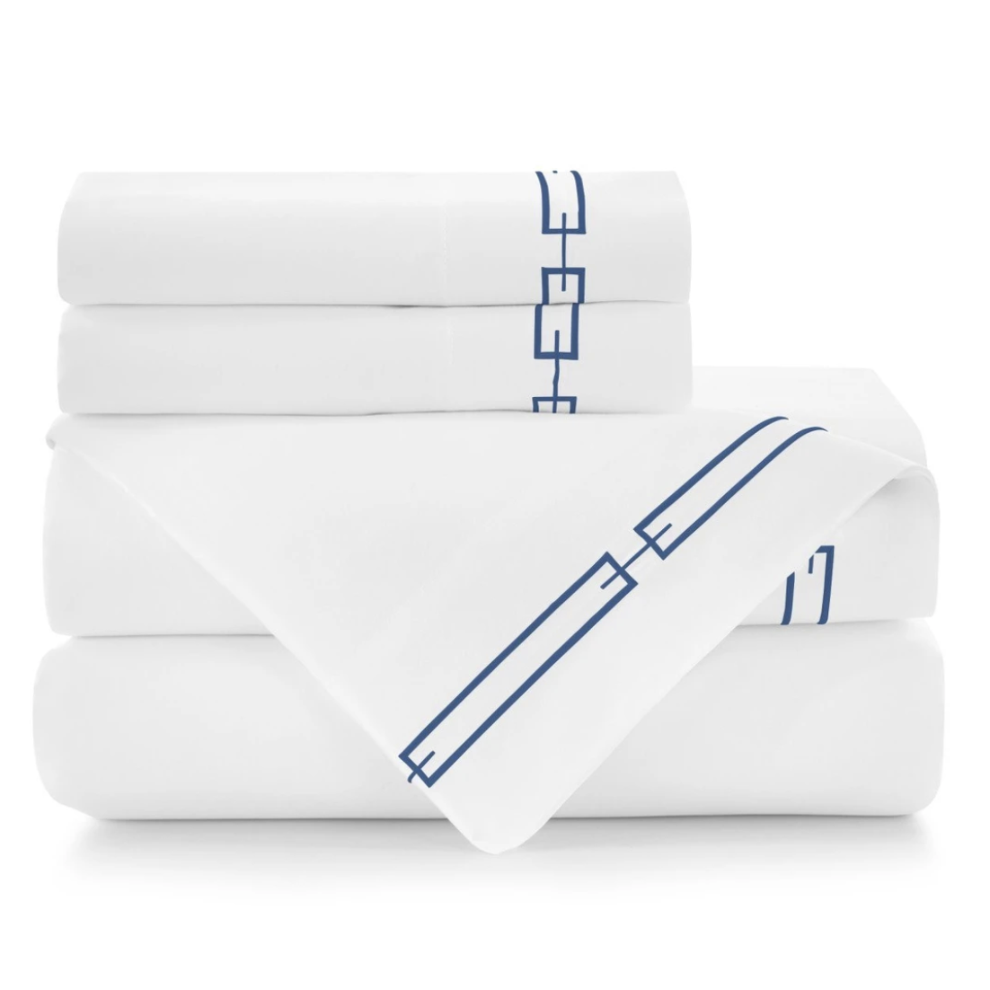 Peacock Alley Stanza Sheet Set in Indigo | Fig Linens