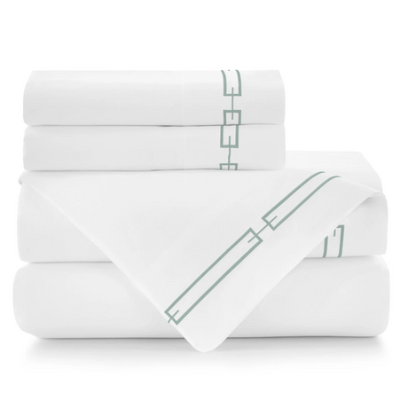 Peacock Alley Stanza Sheet Set in Sea Glass | Fig Linens